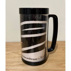 Vintage Abercrombie & Fitch Zebra Mug Thermo‎ Serv Mug Black White Made in USA